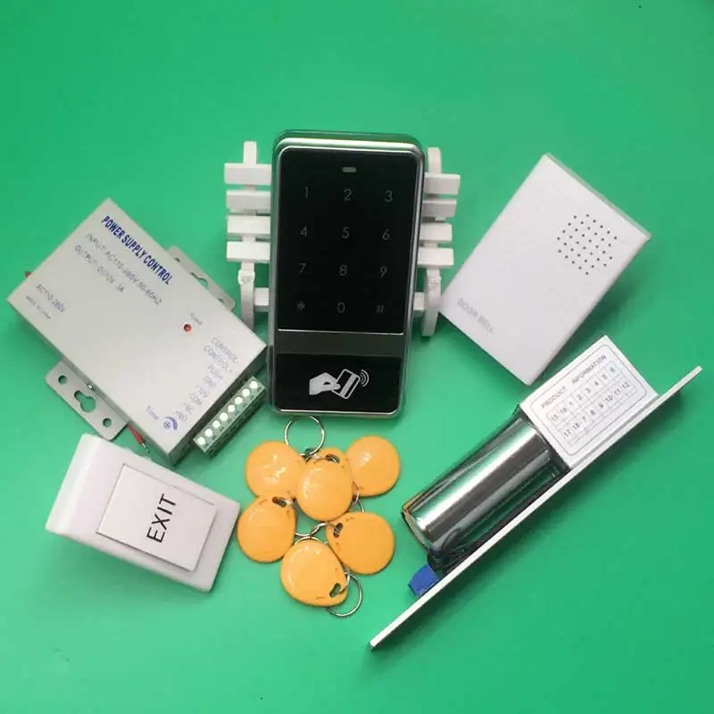 DIY 8000 User Card Access Control Rfid Access Control Waterproof+10 Piece 125KHZ Key tags+Electric Lock+Power Supply+Door Bell
DIY 8000 User Card Access Control Rfid Access Control Waterproof+10 Piece 125KHZ Key tags+Electric Lock+Power Supply+Door Bell