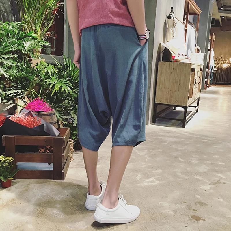 Fashion Vogues Linen Pants Men Casual Ankle-Length Harem Pants Solid Linen Cotton Men Pants 7 Pants Linen Trousers 6Q1786
Fashion Vogues Linen Pants Men Casual Ankle-Length Harem Pants Solid Linen Cotton Men Pants 7 Pants Linen Trousers 6Q1786