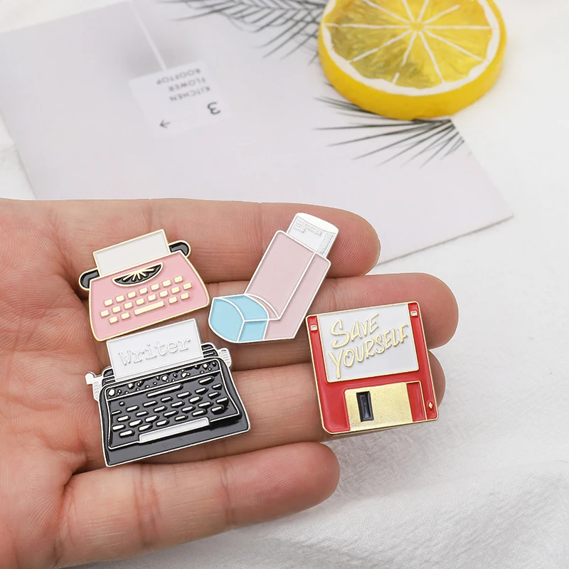 Classic CD Breather Inhaler Memory Card Printer Fax Machine Enamel Pin Brooches Lapel Pins Badges Cartoon pins Boy Girls Gifts
Classic CD Breather Inhaler Memory Card Printer Fax Machine Enamel Pin Brooches Lapel Pins Badges Cartoon pins Boy Girls Gifts