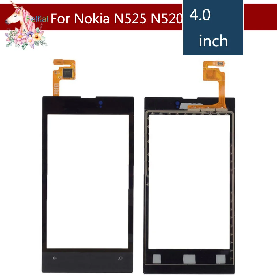 

4.0" For Nokia Lumia 520 N520 Touch Screen Touch Panel Sensor Digitizer Front Glass Outer Lens Touchscreen With Frame Replacemen