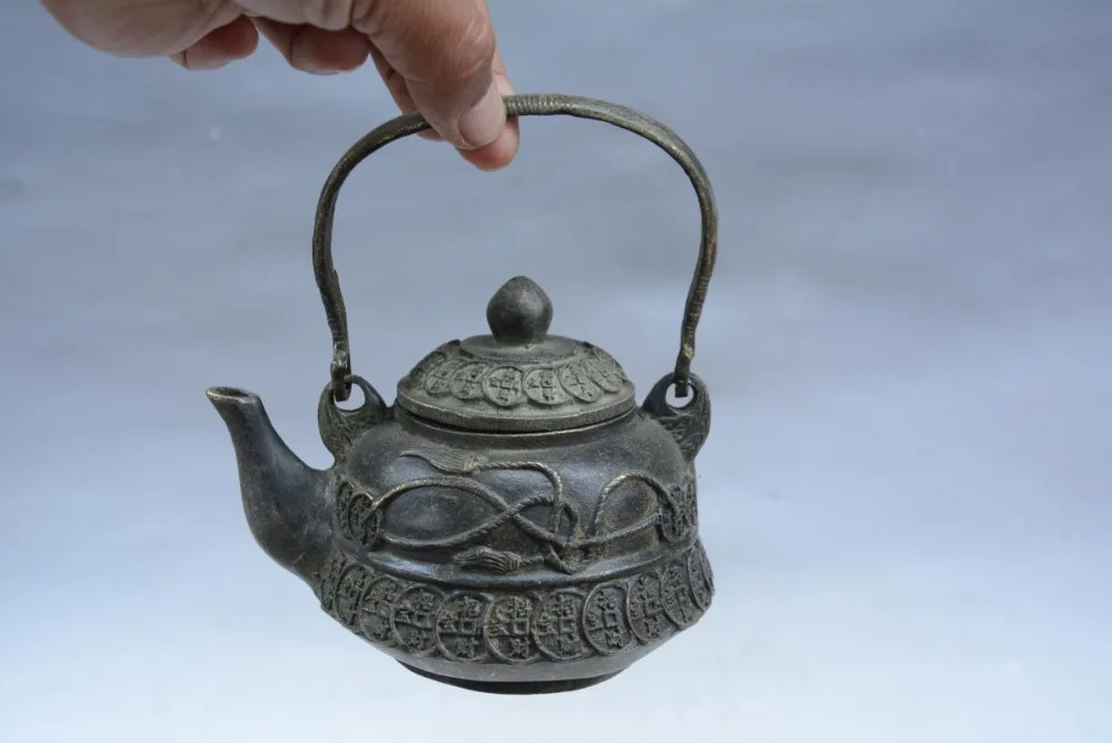 Редкая старая Династия Цин (QianLong1711-1799) бронзовый Флагон/чайник, скульптурные деньги, бесплатная доставка,
Редкая старая Династия Цин (QianLong1711-1799) бронзовый Флагон/чайник, скульптурные деньги, бесплатная доставка,