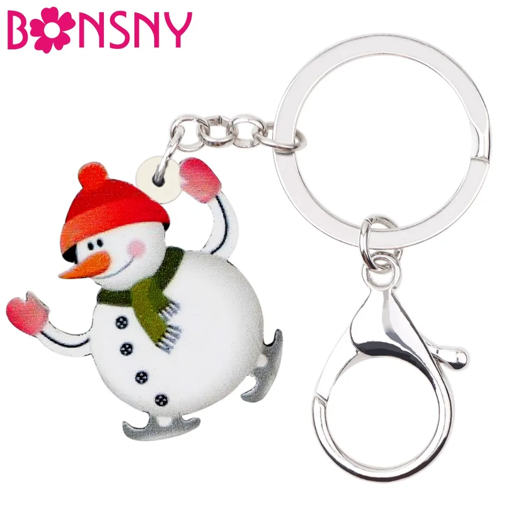 Bonsny Acrylic Christmas Ski Snowman Key Chain Keychain Ring Xmas Navidad Decoration Jewelry For Women Girls Teens Bag Charms
Bonsny Acrylic Christmas Ski Snowman Key Chain Keychain Ring Xmas Navidad Decoration Jewelry For Women Girls Teens Bag Charms