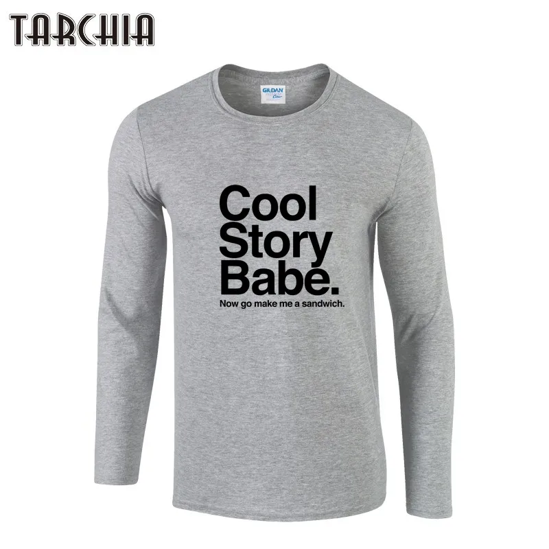 TARCHIA Men Clothing COOL STORY BABE Printed Mens T-shirt Print Long Sleeve T Shirts Men Loose Plus Size Tshirt Homme Tops
TARCHIA Men Clothing COOL STORY BABE Printed Mens T-shirt Print Long Sleeve T Shirts Men Loose Plus Size Tshirt Homme Tops