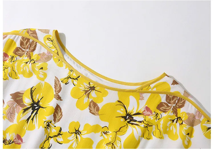 Dress Women Summer Fashion 2020 New 100% Natural Silk Printed Round Neck Raglan Sleeve Drawstring Waist Slim A-Line Casual Dress
Dress Women Summer Fashion 2020 New 100% Natural Silk Printed Round Neck Raglan Sleeve Drawstring Waist Slim A-Line Casual Dress