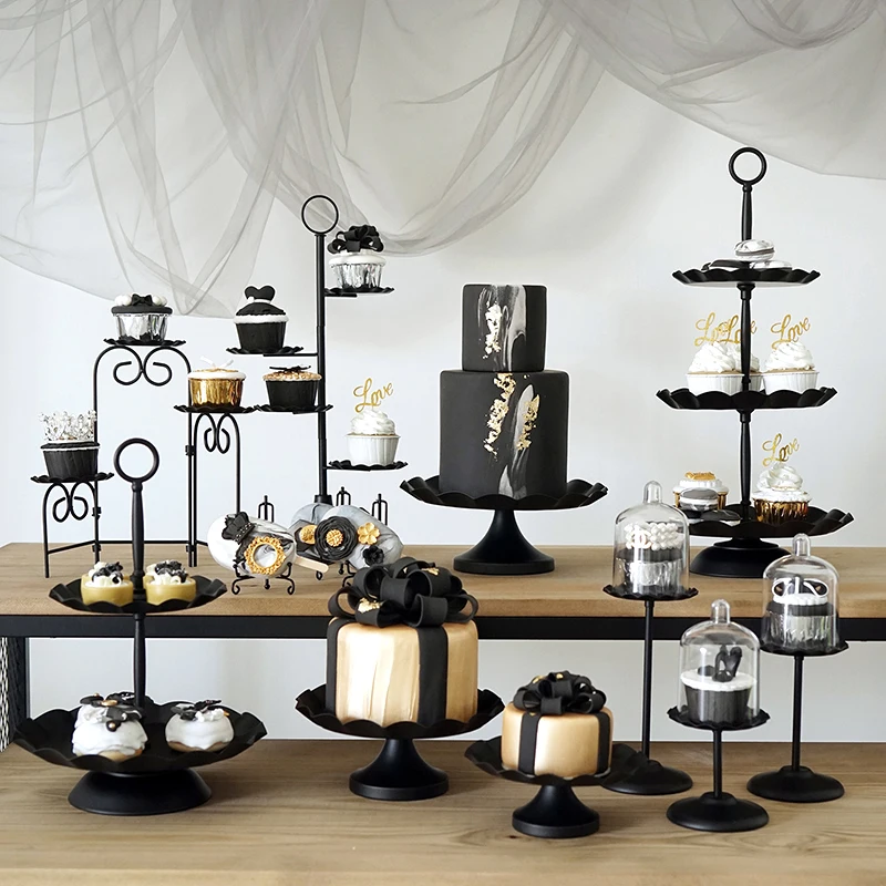 SWEETGO 1 Piece Black Cake Stand & Cupcake Tray Wave Edge Tools Home Decoration Dessert Table Party Suppliers Storage Rack
SWEETGO 1 Piece Black Cake Stand & Cupcake Tray Wave Edge Tools Home Decoration Dessert Table Party Suppliers Storage Rack