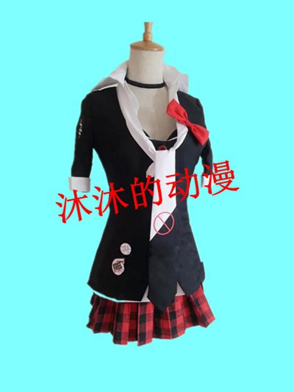 Full set New Danganronpa Dangan Ronpa Junko Enoshima Cosplay Costume Stocked anime harajuku shirt+coat+skirt+red bow+tie
Full set New Danganronpa Dangan Ronpa Junko Enoshima Cosplay Costume Stocked anime harajuku shirt+coat+skirt+red bow+tie