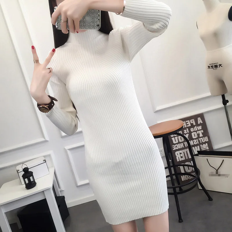 Casual Autumn Winter Women Knitting Sweater Dress Turtleneck Long Sleeve Solid Sexy Slim Club Party Mini Dress
Casual Autumn Winter Women Knitting Sweater Dress Turtleneck Long Sleeve Solid Sexy Slim Club Party Mini Dress