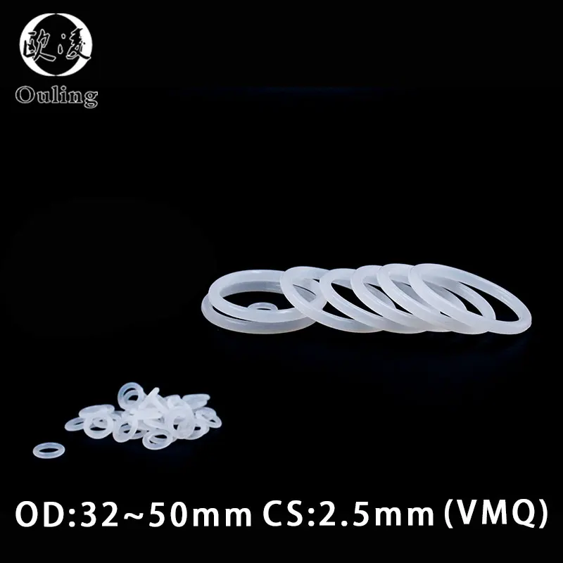 5PCS/lot Silicone Ring Silicon/VMQ O ring OD32/34/35/38/40/42/44/45/48/50*2.5mm Thickness Rubber O-Ring Seal Gaskets Washer
5PCS/lot Silicone Ring Silicon/VMQ O ring OD32/34/35/38/40/42/44/45/48/50*2.5mm Thickness Rubber O-Ring Seal Gaskets Washer