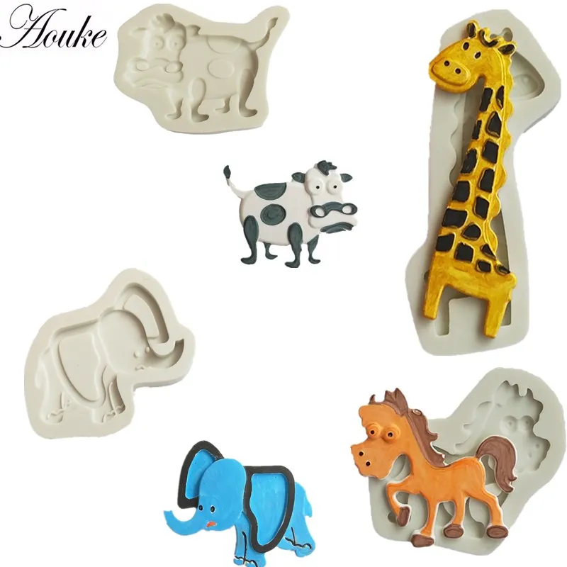 Aouke Cow Horse Elephant Giraffe Animal Styling Silicone Mold Fondant Chocolate Fudge Clay Tool
Aouke Cow Horse Elephant Giraffe Animal Styling Silicone Mold Fondant Chocolate Fudge Clay Tool