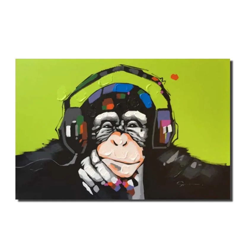 Free shipping 100% handpainted modern abstract luckly monkey oil painting wall art pictures on canvas home decoration no frame
Free shipping 100% handpainted modern abstract luckly monkey oil painting wall art pictures on canvas home decoration no frame