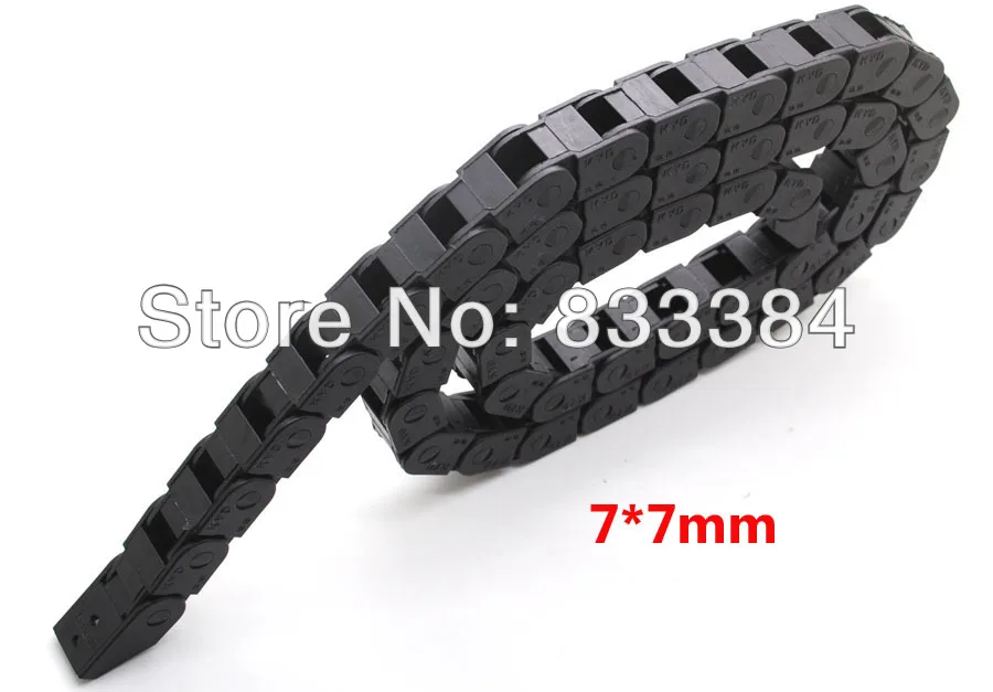 

2pcs Cable drag chain wire carrier 7x7 length 1000mm/1M/1meter with end connectors free shipping