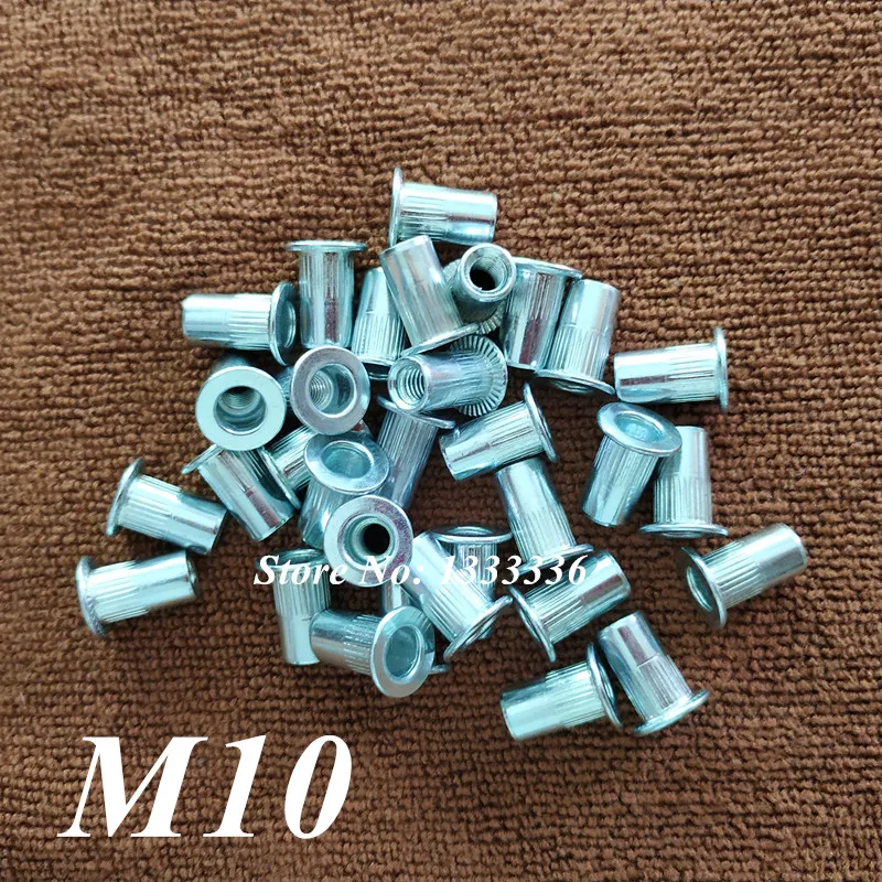 100pcs Threaded M10 Rivet Nuts Carbon Steel Zinc Plated Flat Head Rivet Insert Nuts Countersunk Blind Inserts Cap Rivnuts
100pcs Threaded M10 Rivet Nuts Carbon Steel Zinc Plated Flat Head Rivet Insert Nuts Countersunk Blind Inserts Cap Rivnuts