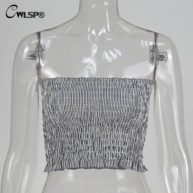 CWLSP 9 Colors Ruffles Elastic crop top Summer Plaid Smocked Tube top Black White Beach tanks Women Shirred Cropped Top QL3126
CWLSP 9 Colors Ruffles Elastic crop top Summer Plaid Smocked Tube top Black White Beach tanks Women Shirred Cropped Top QL3126