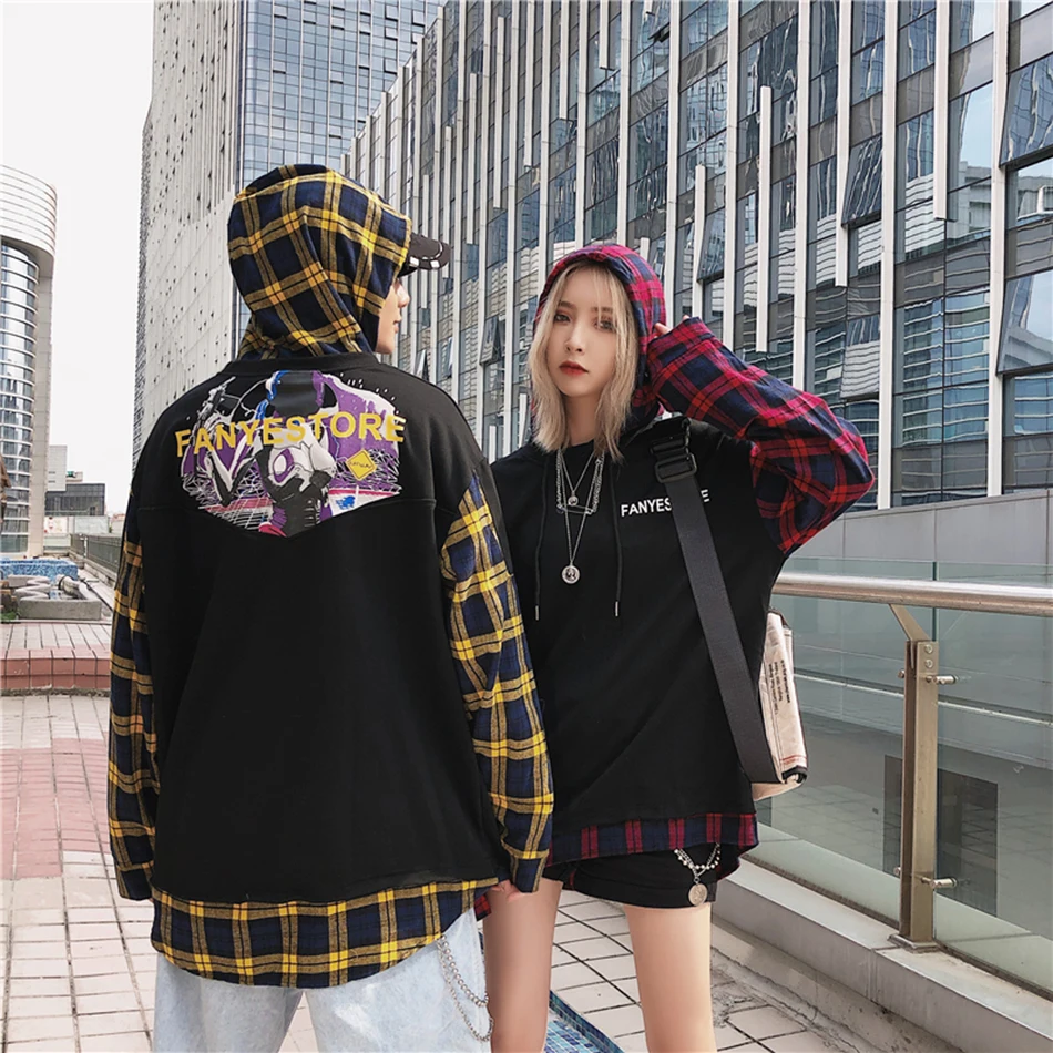 Fashion Plaid Hooded Shirt Men Color Match Casual Hip Hop Camisas Hombre Loose Shirts Streetwear Couple Mens Clothing
Fashion Plaid Hooded Shirt Men Color Match Casual Hip Hop Camisas Hombre Loose Shirts Streetwear Couple Mens Clothing