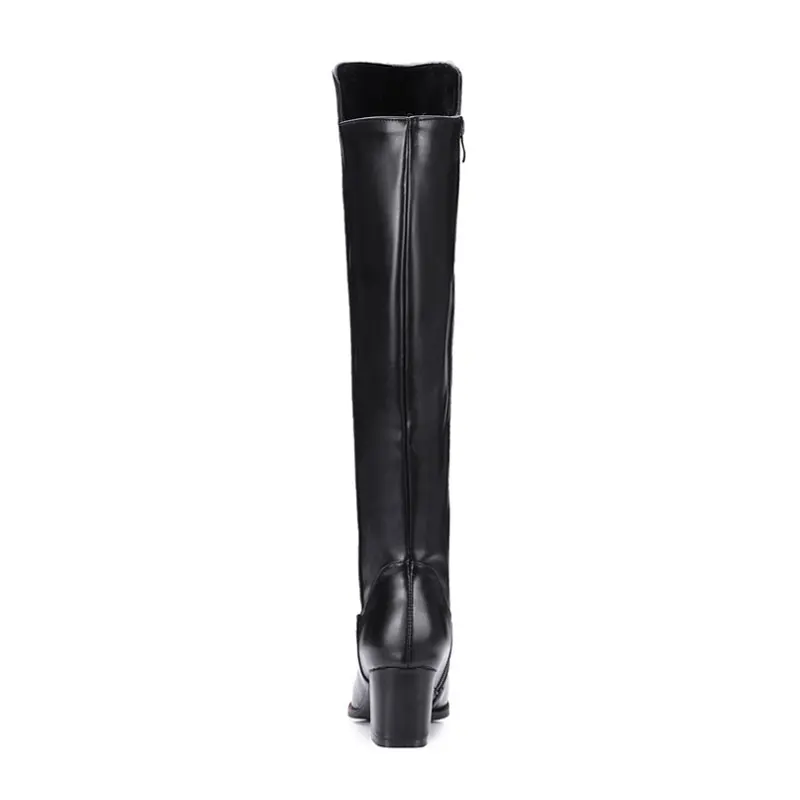 fanyuan New Knee High Boots Women Round Toe High Heels Winter Shoes Women Fashion Square Heel Warm Leather Long Zipper Boots
fanyuan New Knee High Boots Women Round Toe High Heels Winter Shoes Women Fashion Square Heel Warm Leather Long Zipper Boots