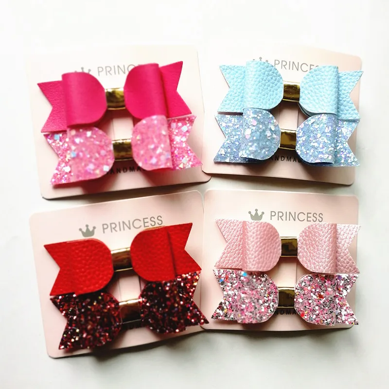 2PCS/CARD/LOT Fashion Kid PU Leather Bow Hair Clip Girls Synthetic Leather Hairpins Children Barrette Cute Headwear Summer
2PCS/CARD/LOT Fashion Kid PU Leather Bow Hair Clip Girls Synthetic Leather Hairpins Children Barrette Cute Headwear Summer