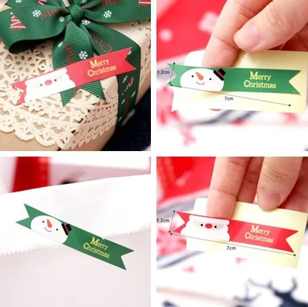 

1 лот = 120 шт бумажная наклейка Новая Рождественская этикетка, подарочная упаковка Уплотнительная наклейка для печенья/конфет/орехов упаковка, X'mas Tree/Snowmann