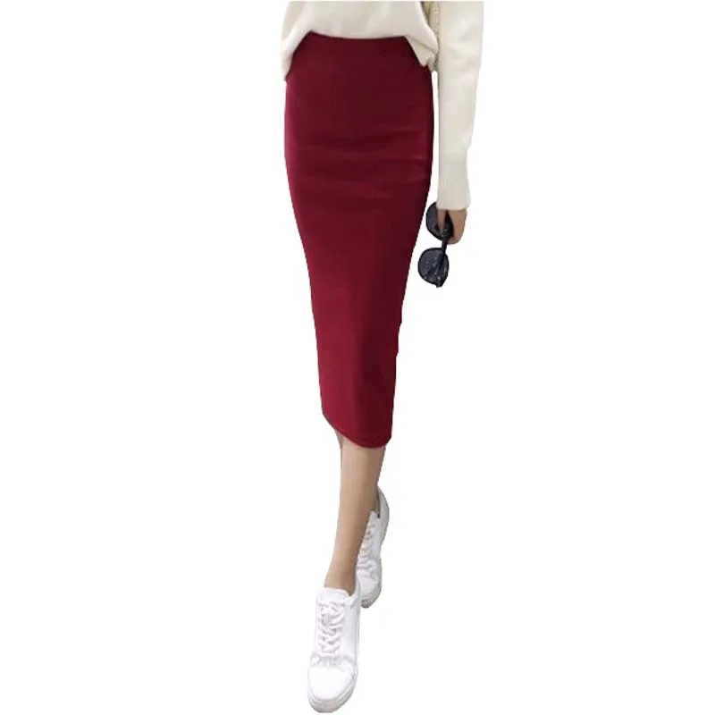 A Little Thick 2016 Autumn Sexy Chic Pencil Skirts Office Look Natural Waist Mid-Calf Solid Skirt Casual Slim Hip Placketing
A Little Thick 2016 Autumn Sexy Chic Pencil Skirts Office Look Natural Waist Mid-Calf Solid Skirt Casual Slim Hip Placketing