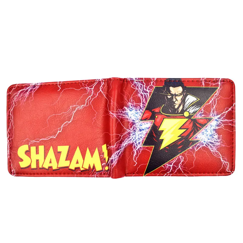 Новое поступление Аниме DC Super Hero SHAZAM! Крутой кошелек Shazam с карманом для монет |