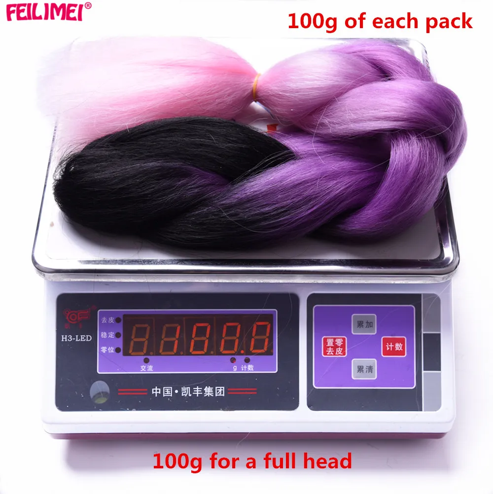 Feilimei Омбре вязаные волосы для наращивания 5 шт./лот синтетические плетеные пучки