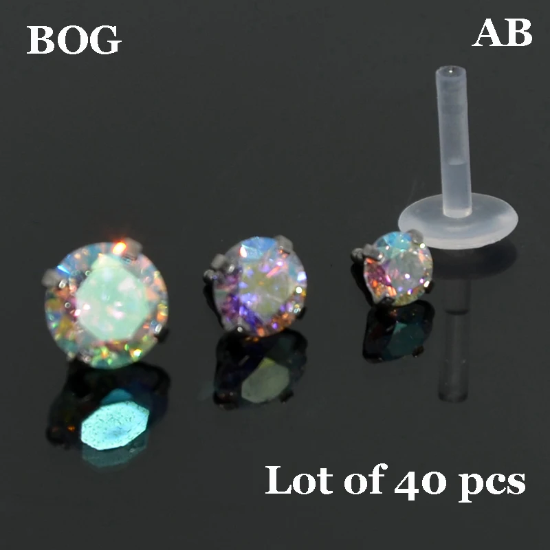 Lot 40Pcs AB Zircon Bioplast Labret Monroe Lip Stud Ear Cartiliage Tragus Helix Piercing stud Ring 16g Body Jewelry
Lot 40Pcs AB Zircon Bioplast Labret Monroe Lip Stud Ear Cartiliage Tragus Helix Piercing stud Ring 16g Body Jewelry