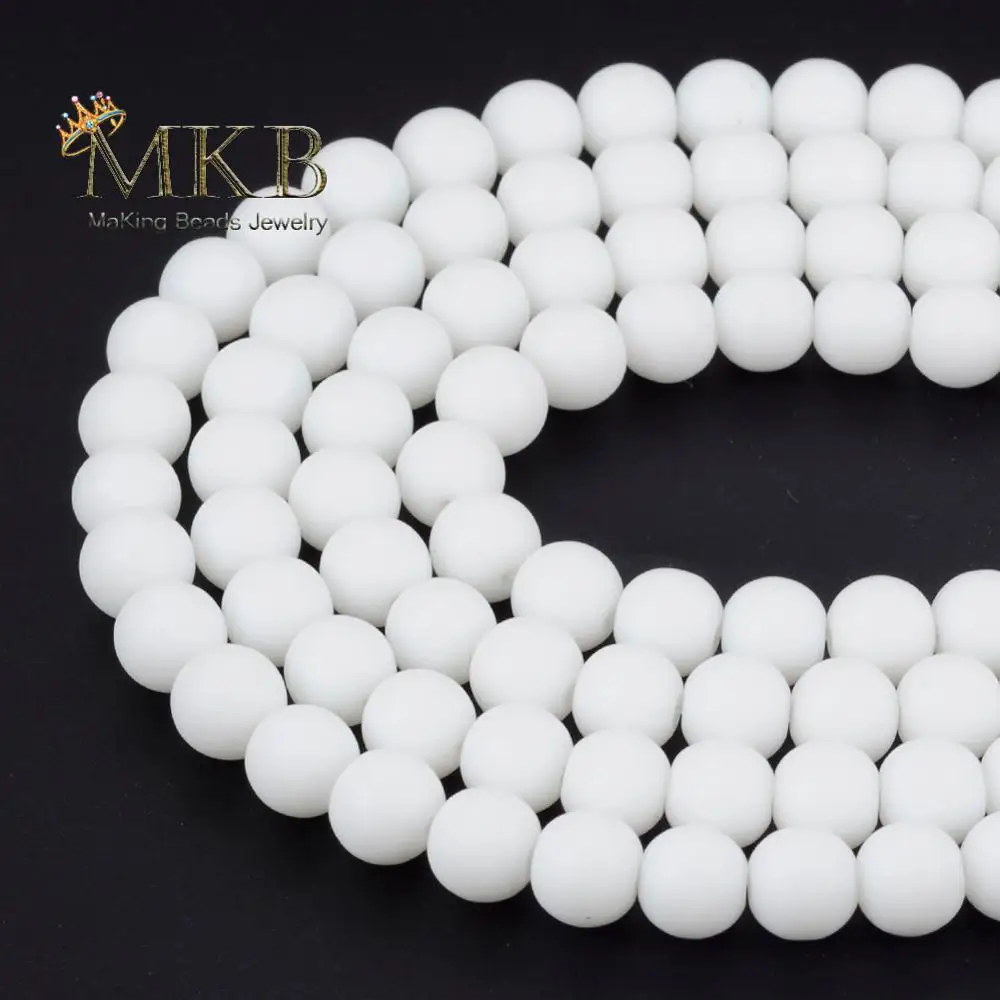 Wholesale Dull Polish Matte White Agates Stone Round Beads For Jewelry Making Spacer Loose Beads 4 6 8 10 12mm Diy Bracelet 15"
Wholesale Dull Polish Matte White Agates Stone Round Beads For Jewelry Making Spacer Loose Beads 4 6 8 10 12mm Diy Bracelet 15"