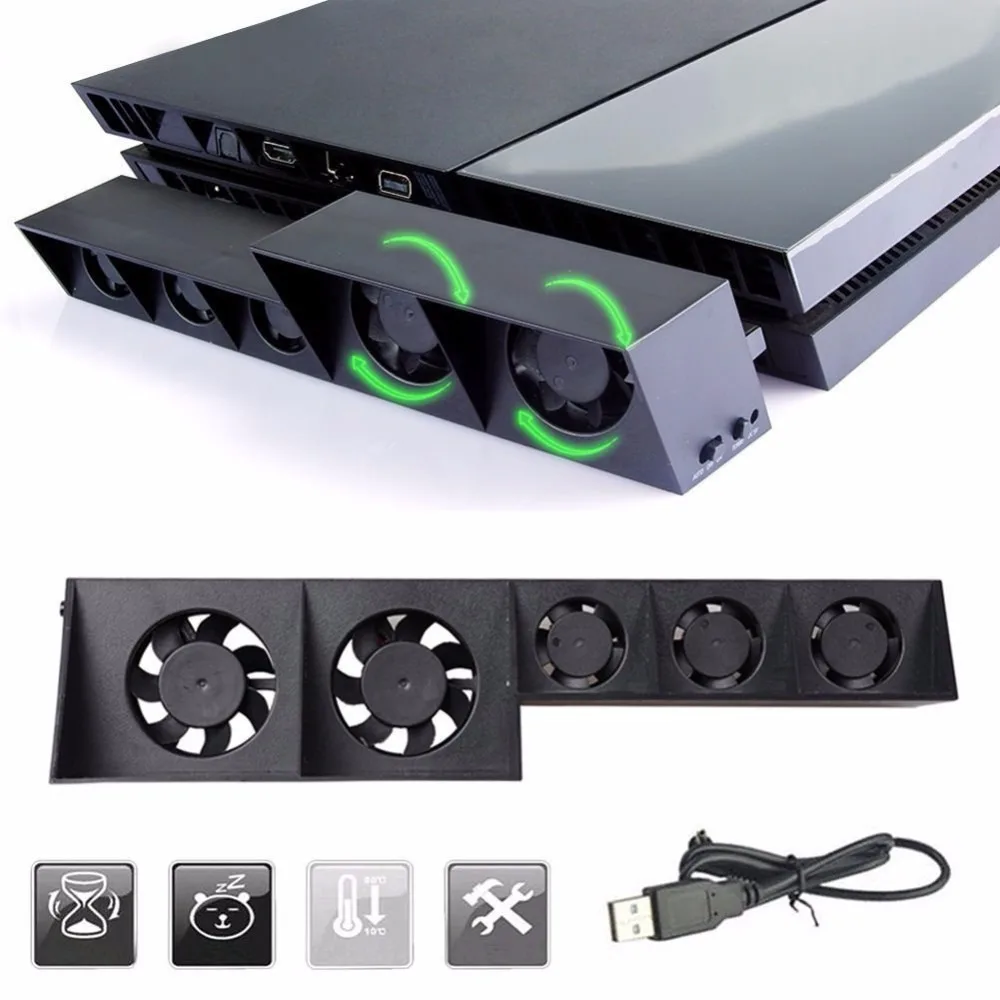 For PS4 Games Console Accessories Cooling Fan For Sony PlayStation 4 Host Cooler External Turbo Temperature Control Fan
For PS4 Games Console Accessories Cooling Fan For Sony PlayStation 4 Host Cooler External Turbo Temperature Control Fan