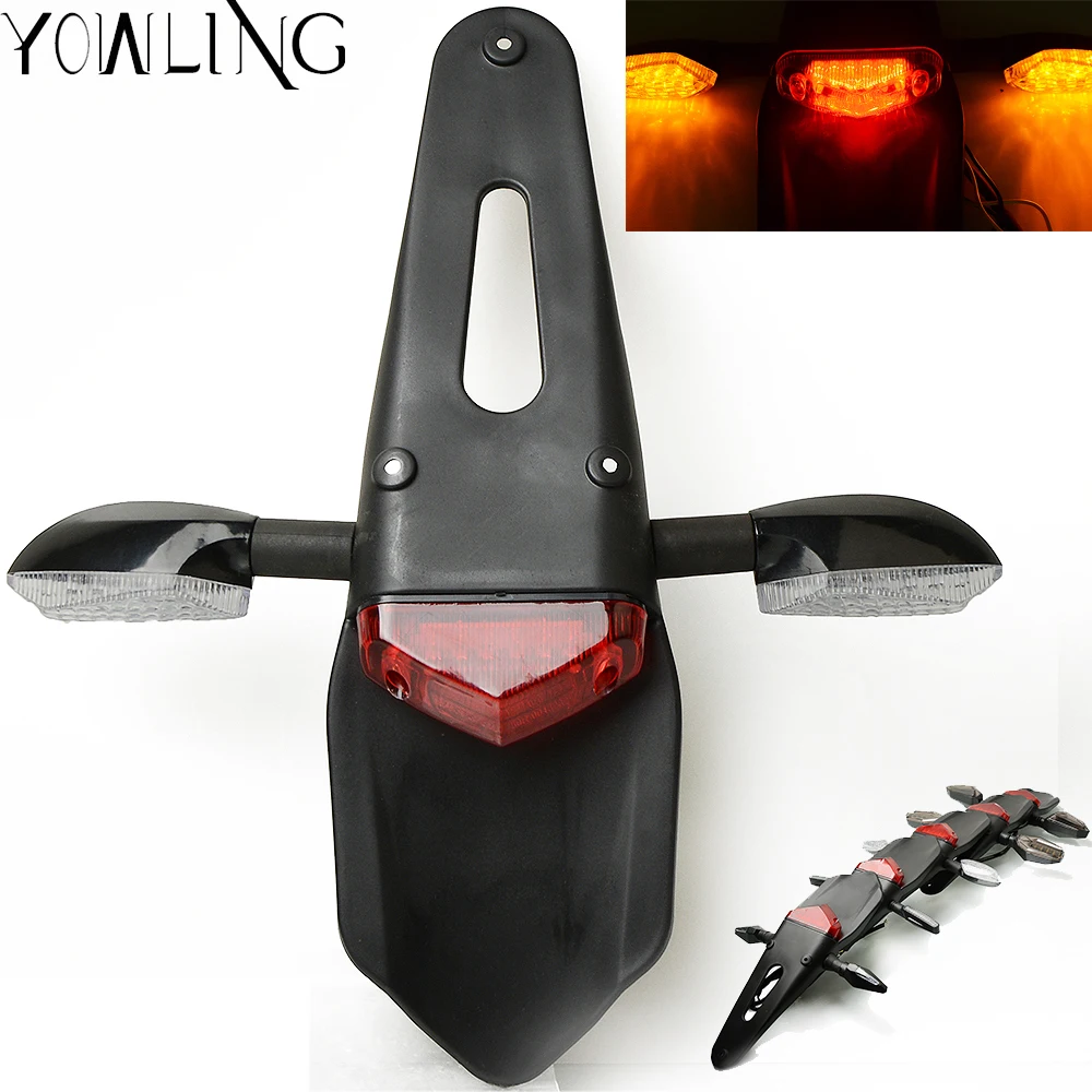 Motorcycle Enduro Trial Bike Fender 12 LED Brake Stop Rear Tail Light Motorbike Taillight with Turn Signal Indicator Amber Light
Motorcycle Enduro Trial Bike Fender 12 LED Brake Stop Rear Tail Light Motorbike Taillight with Turn Signal Indicator Amber Light