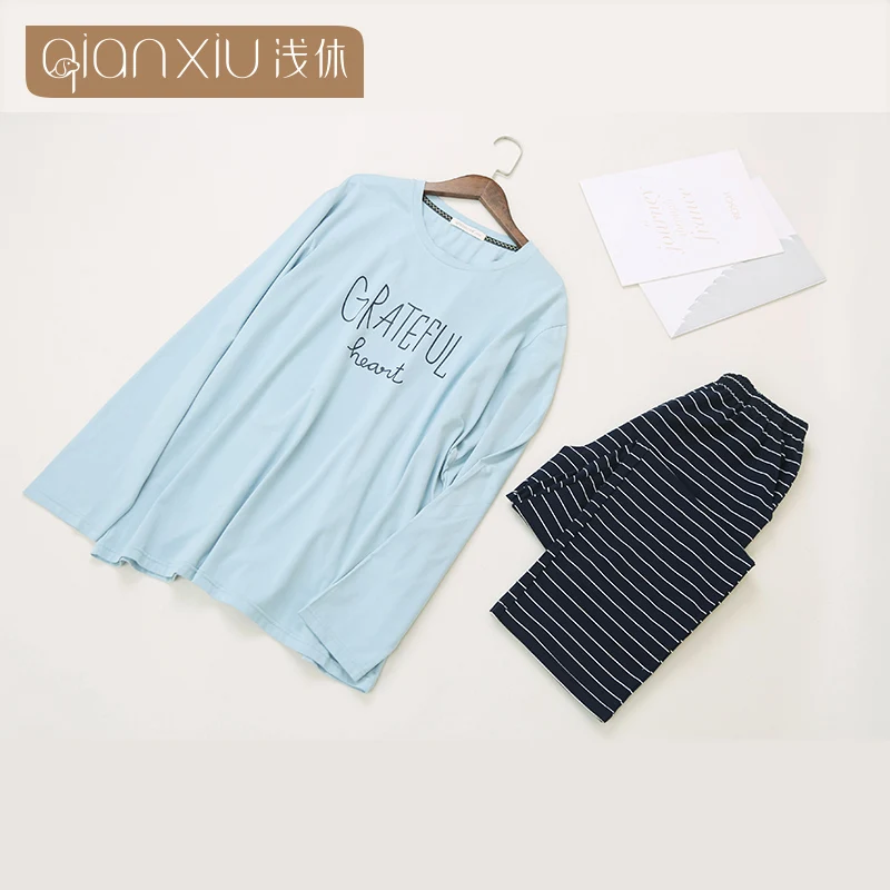 Autumn Spring Men's Pure Cotton Home Wear Shallow Rest New Men's Striped Round-Neck Pajamas Set Men's Pajamas Home Clothes
Autumn Spring Men's Pure Cotton Home Wear Shallow Rest New Men's Striped Round-Neck Pajamas Set Men's Pajamas Home Clothes