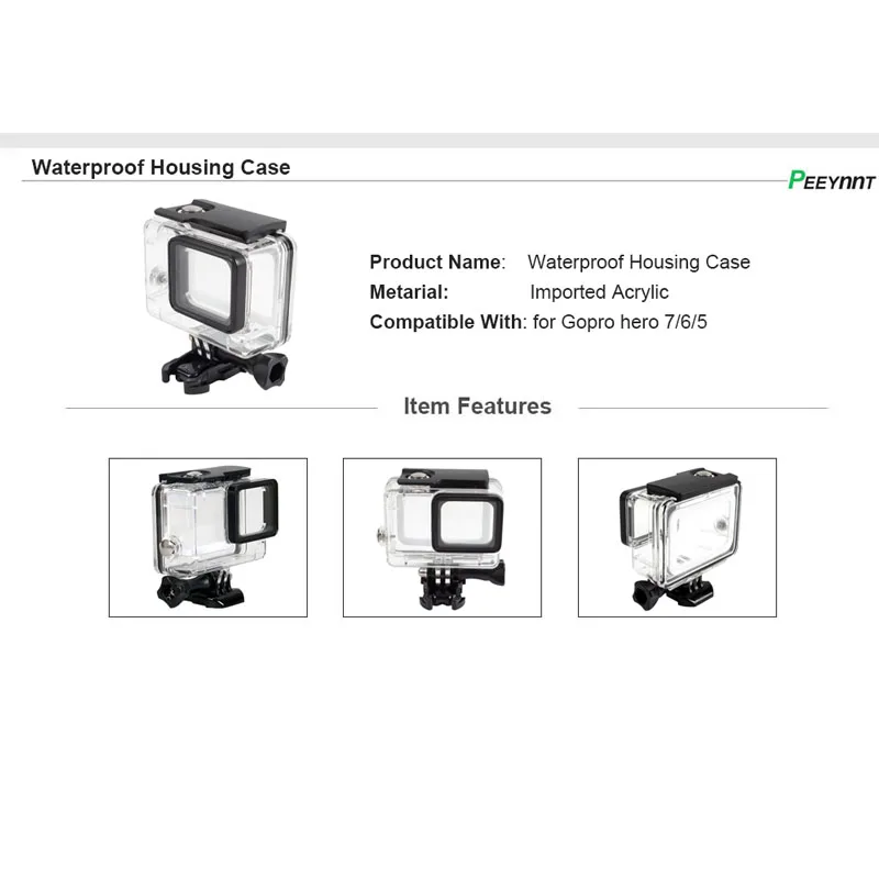 Peeynnt for Gopro Hero 7 6 5 Accessories Kit Waterproof Housing Case Frame Floaty Bobber for Go pro Hero 7 Black 6 5 Camera
Peeynnt for Gopro Hero 7 6 5 Accessories Kit Waterproof Housing Case Frame Floaty Bobber for Go pro Hero 7 Black 6 5 Camera