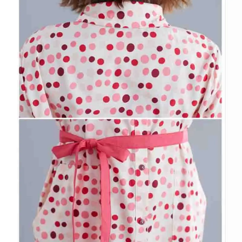 Summer Polka Dot print Shirt Dress 2019 fashion Women Three quarters sleeve Loose plus size dress With Belt Vintage Vestidos
Summer Polka Dot print Shirt Dress 2019 fashion Women Three quarters sleeve Loose plus size dress With Belt Vintage Vestidos