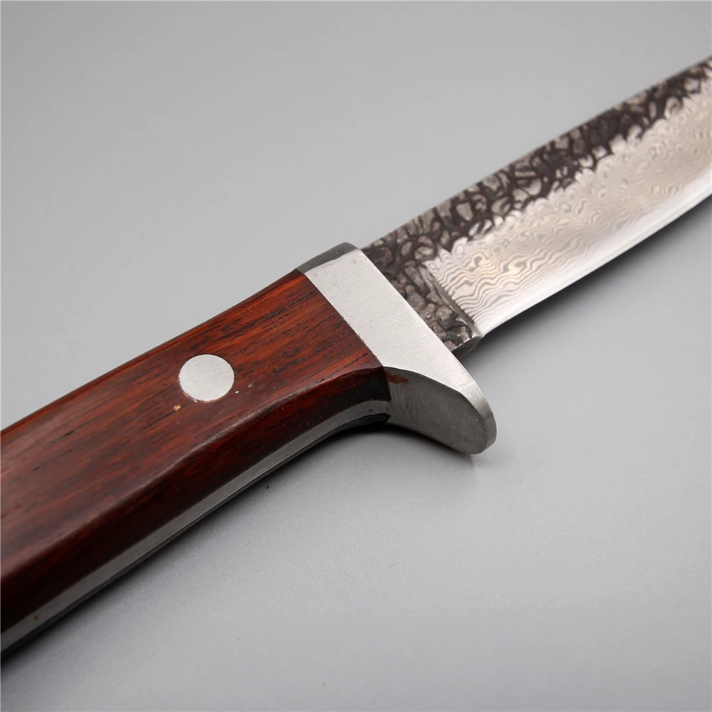 Русский Охотник ручной походный дамасский стальной нож прямой фиксированный 58 hrc