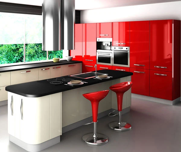 Красный и белый дизайн кухни|white kitchen designs|kitchen designkitchen |