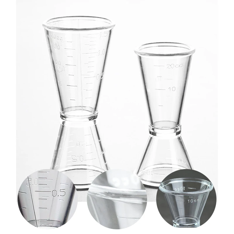 PC Resin Double Headed Ounce Measuring Cups Transparent Measuring Cup Milk Tea Coffee Bartending Measuring Cup 20/40cc
PC Resin Double Headed Ounce Measuring Cups Transparent Measuring Cup Milk Tea Coffee Bartending Measuring Cup 20/40cc