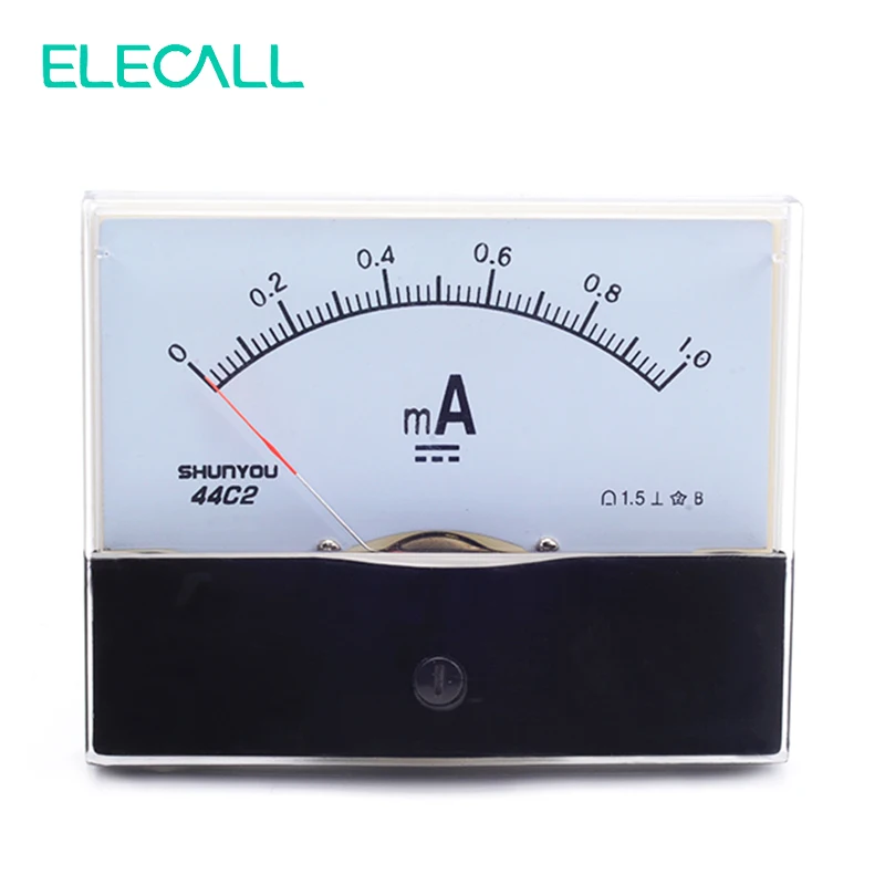 ELECALL 44C2 1mA Амперметр аналоговый измеритель тока механический амперметр постоянного тока
ELECALL 44C2 1mA Амперметр аналоговый измеритель тока механический амперметр постоянного тока