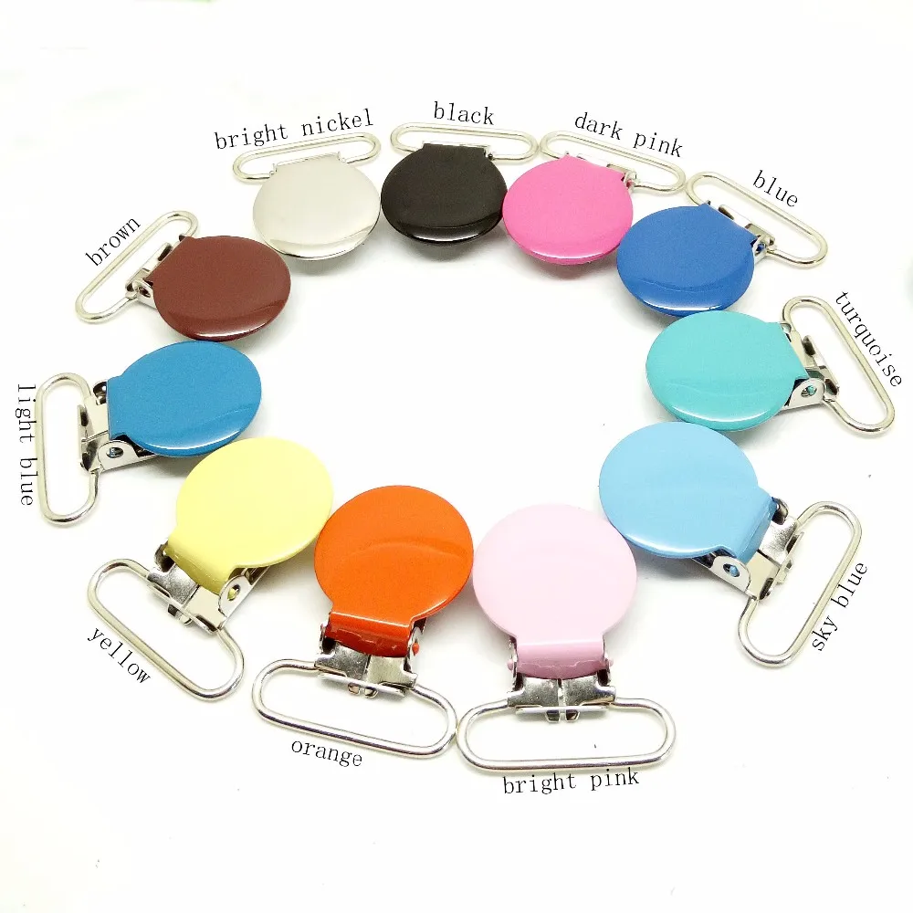 20pcs per lot metal painted round pacifier holder clip 25mm custom round craft clip for patchwork sewing
20pcs per lot metal painted round pacifier holder clip 25mm custom round craft clip for patchwork sewing