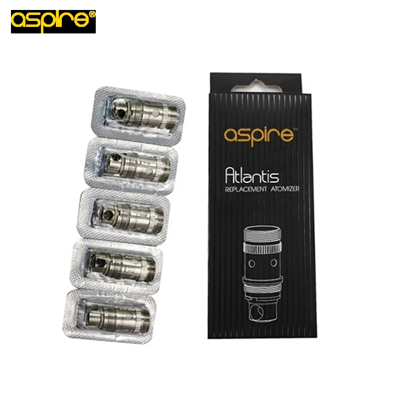 5 шт. 10 катушки Aspire Atlantis головка 0.3ohm 0.5ohm сопротивление Нижняя Вертикальная