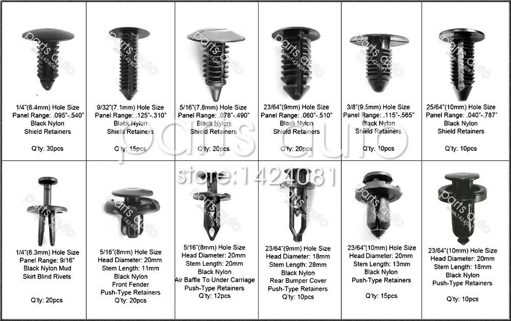 192 clips Automotive Push Pin Retainer Assortment forGM for Ford for Toyota for Honda ,N807721-S,1619321,N804379S,91503-SZ3-003
192 clips Automotive Push Pin Retainer Assortment forGM for Ford for Toyota for Honda ,N807721-S,1619321,N804379S,91503-SZ3-003