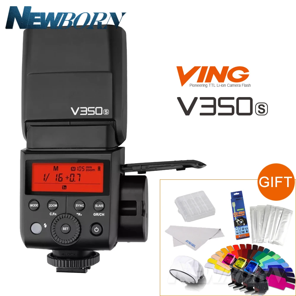 Godox V350S TTL HSS 1/8000s Speedlite Flash with Built-in 2000mAh Li-ion Battery for Sony A77, A77II, A7R +Free Gift
Godox V350S TTL HSS 1/8000s Speedlite Flash with Built-in 2000mAh Li-ion Battery for Sony A77, A77II, A7R +Free Gift