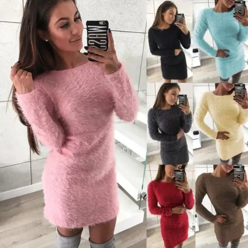 Hirigin 2017 Winter Autumn Warm Women Sweater Dresses Long Sleeve Knit Bodycon Sweater Mini Dress Knitwear Plus Size
Hirigin 2017 Winter Autumn Warm Women Sweater Dresses Long Sleeve Knit Bodycon Sweater Mini Dress Knitwear Plus Size