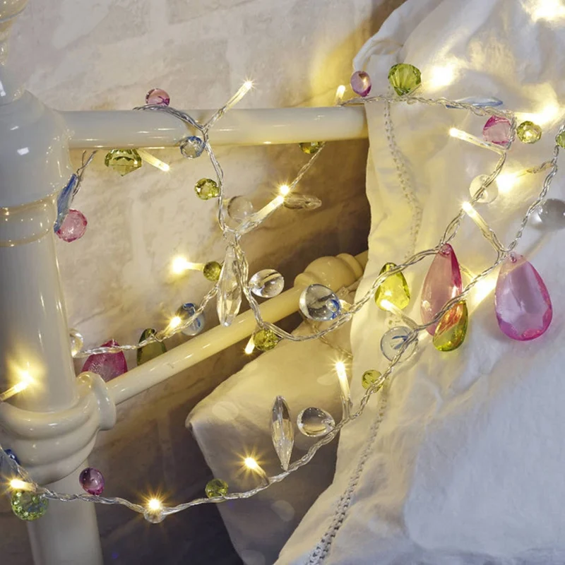 European precious stones string light battery power beaded lamp fairy lights garden decoration wedding party supplies home decor
European precious stones string light battery power beaded lamp fairy lights garden decoration wedding party supplies home decor