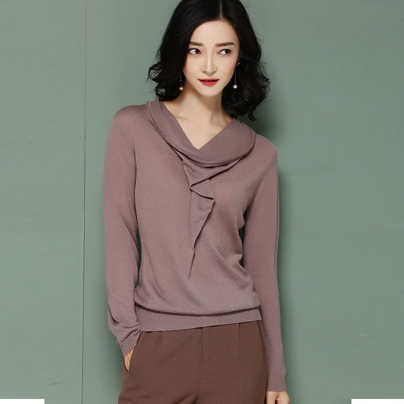 womens top Ice silk long sleeve Heap collar t shirt all match tee brown black Purple gray blue t shirt women bts
womens top Ice silk long sleeve Heap collar t shirt all match tee brown black Purple gray blue t shirt women bts