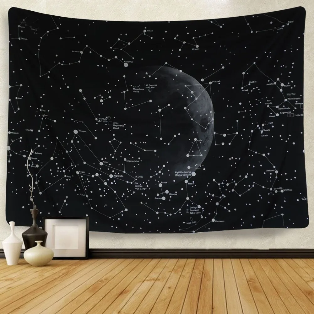 Constellation Galaxy Tapestry Wall Hanging Dorm Decor Black Hippie Moon Wall Tapestry Fabric Wall Carpet Table Cloth Beach Towel
Constellation Galaxy Tapestry Wall Hanging Dorm Decor Black Hippie Moon Wall Tapestry Fabric Wall Carpet Table Cloth Beach Towel