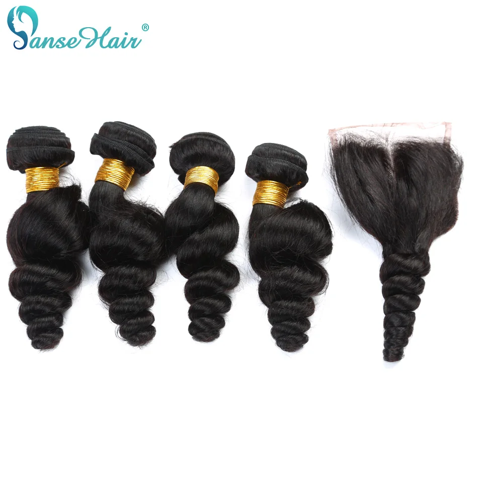 Panse Hair Vietnamese Hair Loose Wave Hair 4 Bundles Hair with Closure 4X4 Customized 8 To 28 Inches 100% Human Hair Non-Remy
Panse Hair Vietnamese Hair Loose Wave Hair 4 Bundles Hair with Closure 4X4 Customized 8 To 28 Inches 100% Human Hair Non-Remy