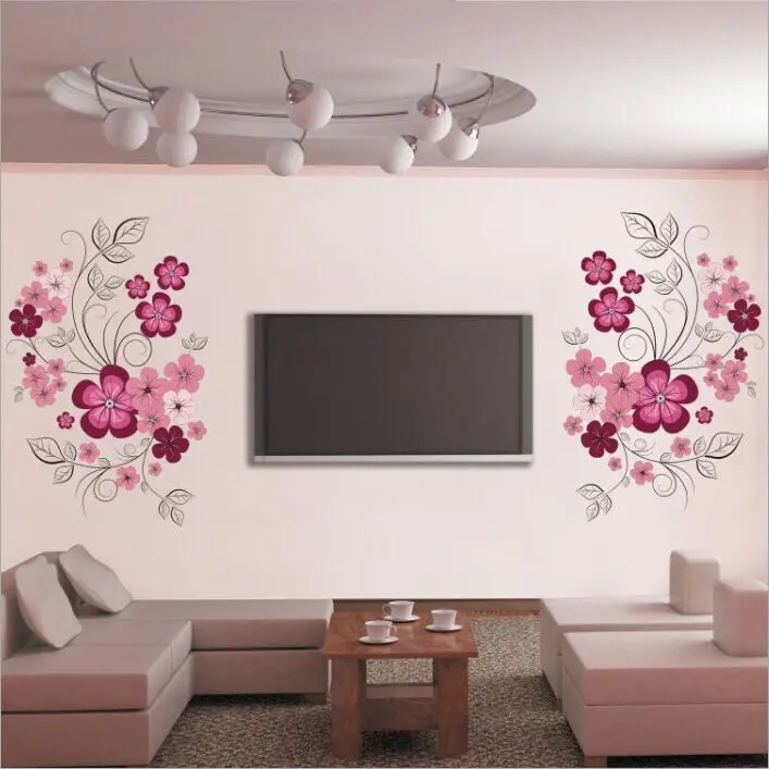 Removable Vinyl Wall Stickers Flowers Living Room TV/Sofa Background Home Decoration Wall Decals 60*90cm JM7151
Removable Vinyl Wall Stickers Flowers Living Room TV/Sofa Background Home Decoration Wall Decals 60*90cm JM7151