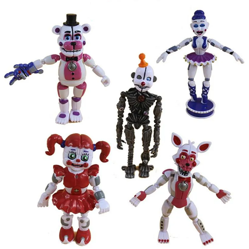 5 Pcs/Set Cute Anime Figure Five Night At Freddy Action Figure Fnaf Girls Bonnie Bear Foxy Pvc Model Freddy Toys Children Gifts
5 Pcs/Set Cute Anime Figure Five Night At Freddy Action Figure Fnaf Girls Bonnie Bear Foxy Pvc Model Freddy Toys Children Gifts
