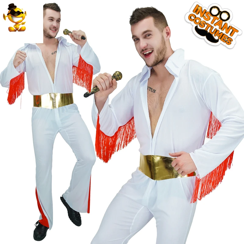 Halloween Men Handsome Cosplay Singer Costume Adult Fancy Dress Vintage Colorful Jumpsuit Tassel Decoration Deep V-Collar Suits
Halloween Men Handsome Cosplay Singer Costume Adult Fancy Dress Vintage Colorful Jumpsuit Tassel Decoration Deep V-Collar Suits