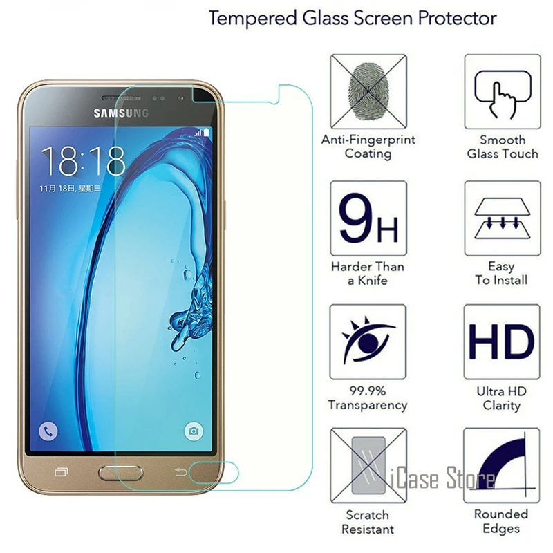 Закаленное Стекло Премиум Экран протектор для samsung Galaxy Alpha J3 J300F 2016 J320F SM защитная