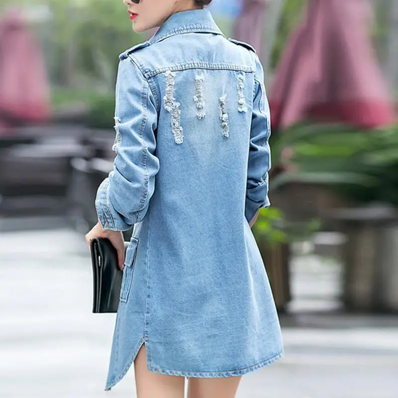 2020 Spring Denim Jacket Coat Blue Slim Fit Wild Jean Fashionable Streetwear Female Coat Jean Long Sleeve Pockets
2020 Spring Denim Jacket Coat Blue Slim Fit Wild Jean Fashionable Streetwear Female Coat Jean Long Sleeve Pockets
