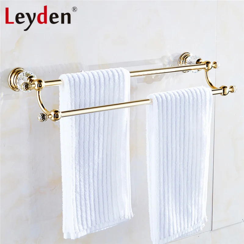 Leyden Luxury Crystal Towel Holder Gold Finish Double Towel Bar Clothes Hanger Wall Mounted Towel Hanger Bathroom Accessories
Leyden Luxury Crystal Towel Holder Gold Finish Double Towel Bar Clothes Hanger Wall Mounted Towel Hanger Bathroom Accessories
